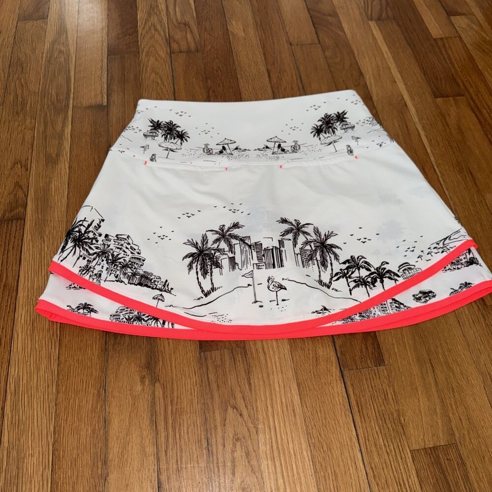 Lucky in Love Skort Skirt C'est La Vie Golf Tennis Pickleball Women's Size M - Picture 2 of 6